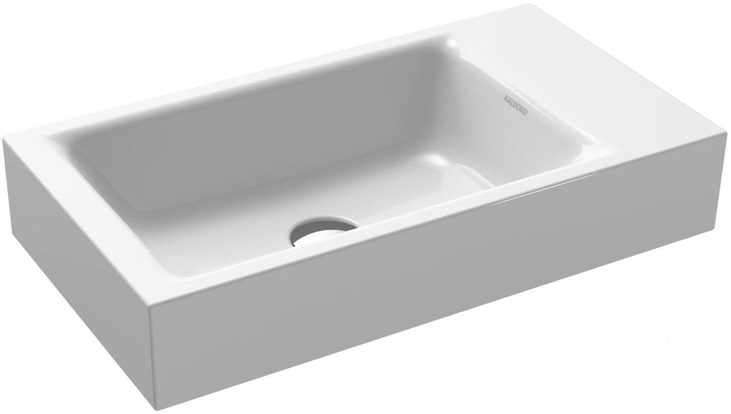 Kaldewei Puro lavabo 55x30 cm rettangolare a parete bianco lucida 901206313001