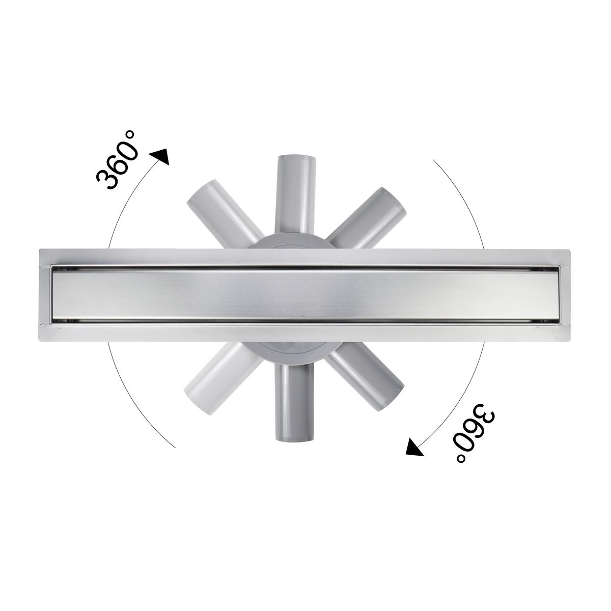 Hagser Iris scarico per doccia 70 cm acciaio HGR20000030