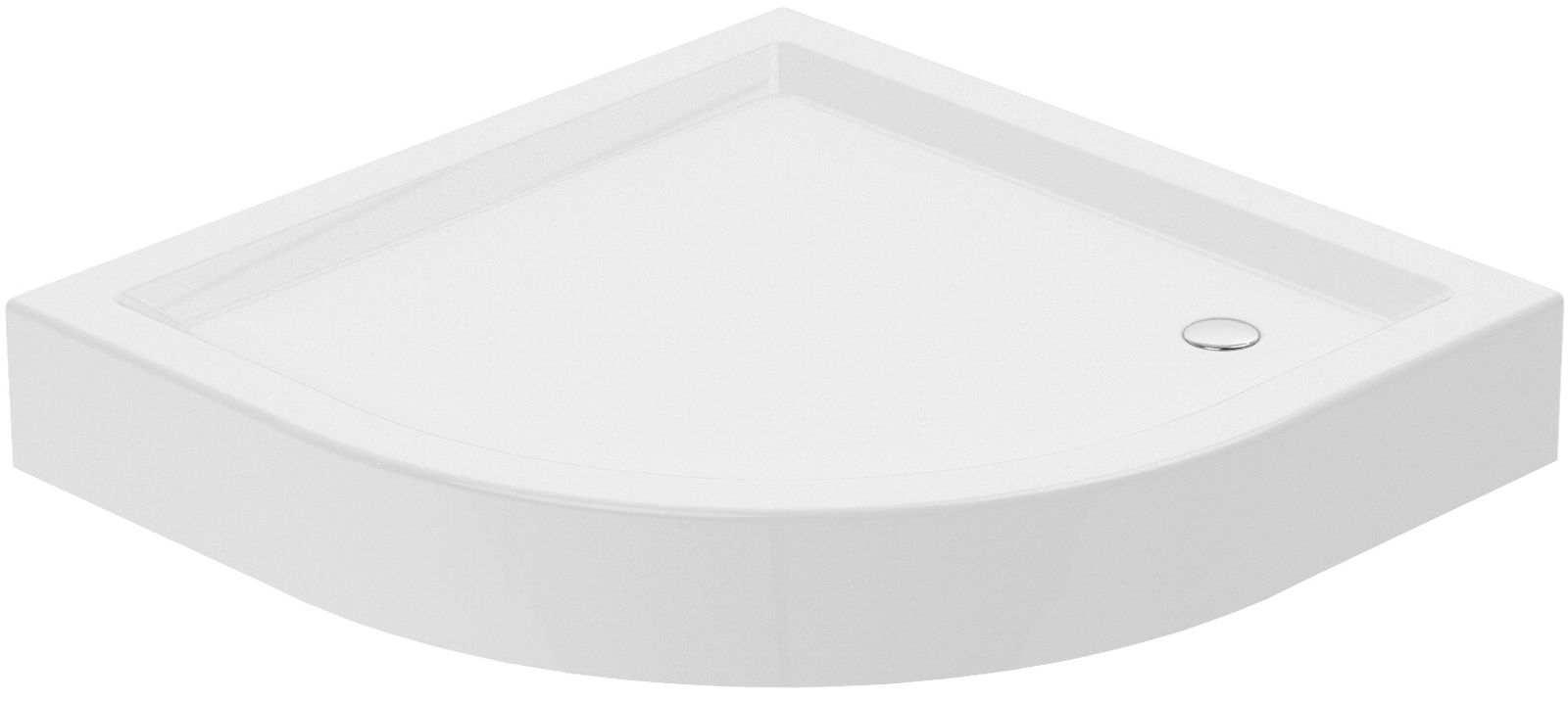 New Trendy Feria piatto doccia semicircolare 80x80 cm bianco BL-0007