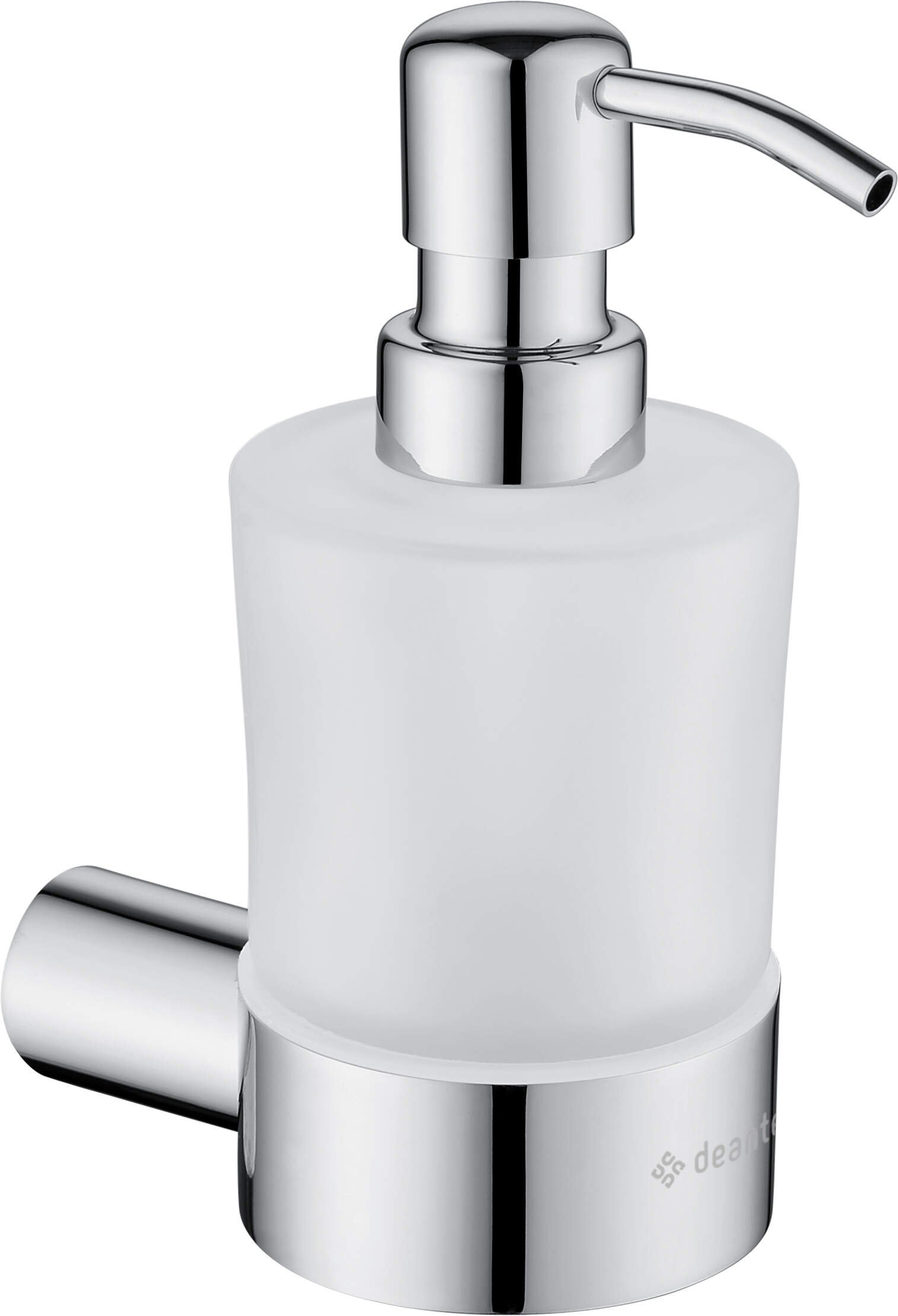 Deante Round dispenser di sapone liquido 200 ml cromo-vetro ADR_0421
