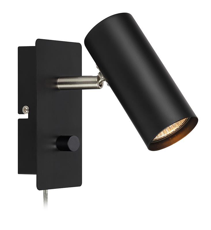Markslöjd Barcelona lampada da parete 1x12 W nero 107345