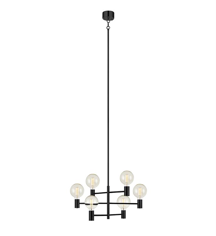 Markslöjd Capital lampada sospesa 6x60 W nero 107281