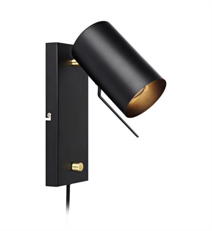 Markslöjd Carrie lampada da parete 1x35 W nero 106587