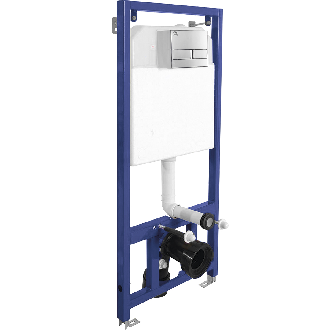 Laveo Akan modulo di installazione con placca di comando e guarnizione per vaso sospeso VSA058V