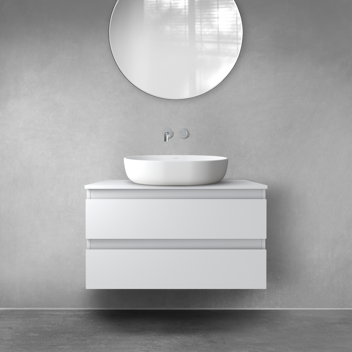 Oltens Vernal armadietto 80x45.6x47 cm sottolavabo sospeso grigio 60001700