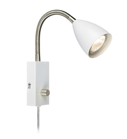 Markslöjd Ciro lampada da parete 1x7 W bianco-acciaio 107410