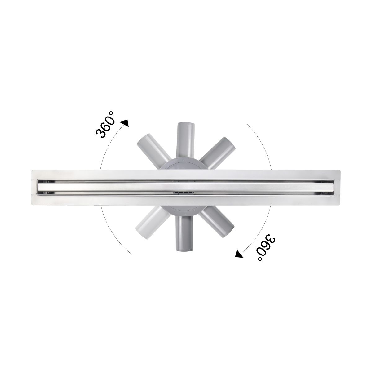 Hagser Iris Slim scarico per doccia 80 cm acciaio HGR80000030