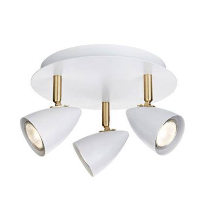 Markslöjd Ciro lampada da soffitto 3x35 W bianco-oro 106319