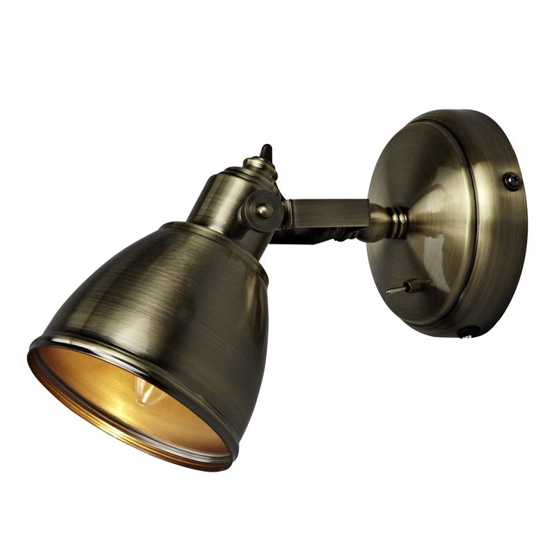 Markslöjd Fjällbacka lampada da parete 1x40 W ottone 104048