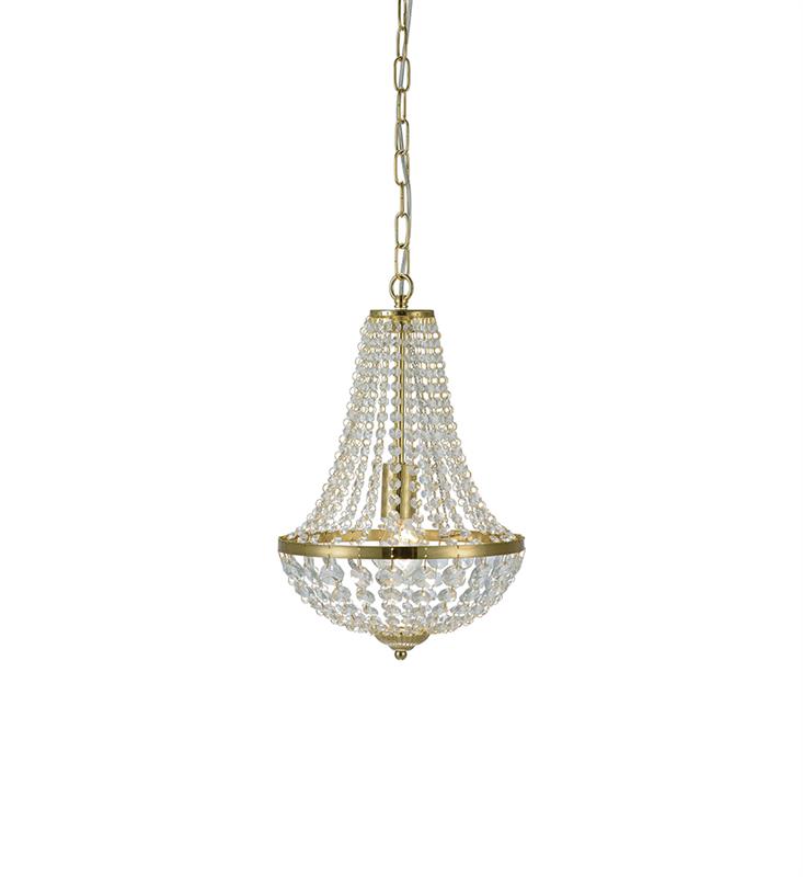 Markslöjd Gränsö lampada sospesa 1x60 W ottone-trasparente 106118