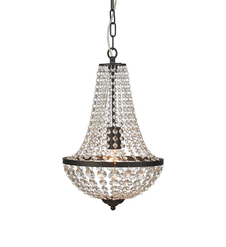 Markslöjd Gränsö lampada sospesa 1x60 W nero-trasparente 107026