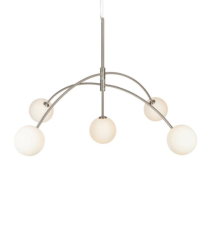 Markslöjd Heaven lampada sospesa 5x28 W bianco-acciaio 107559
