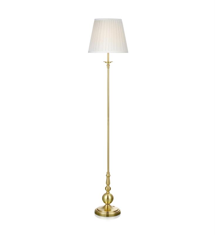 Markslöjd Imperia lampada da terra 1x60 W bianco-ottone 106322