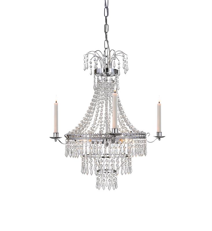 Markslöjd Marielund lampada sospesa 3x40 W cromo-trasparente 105156