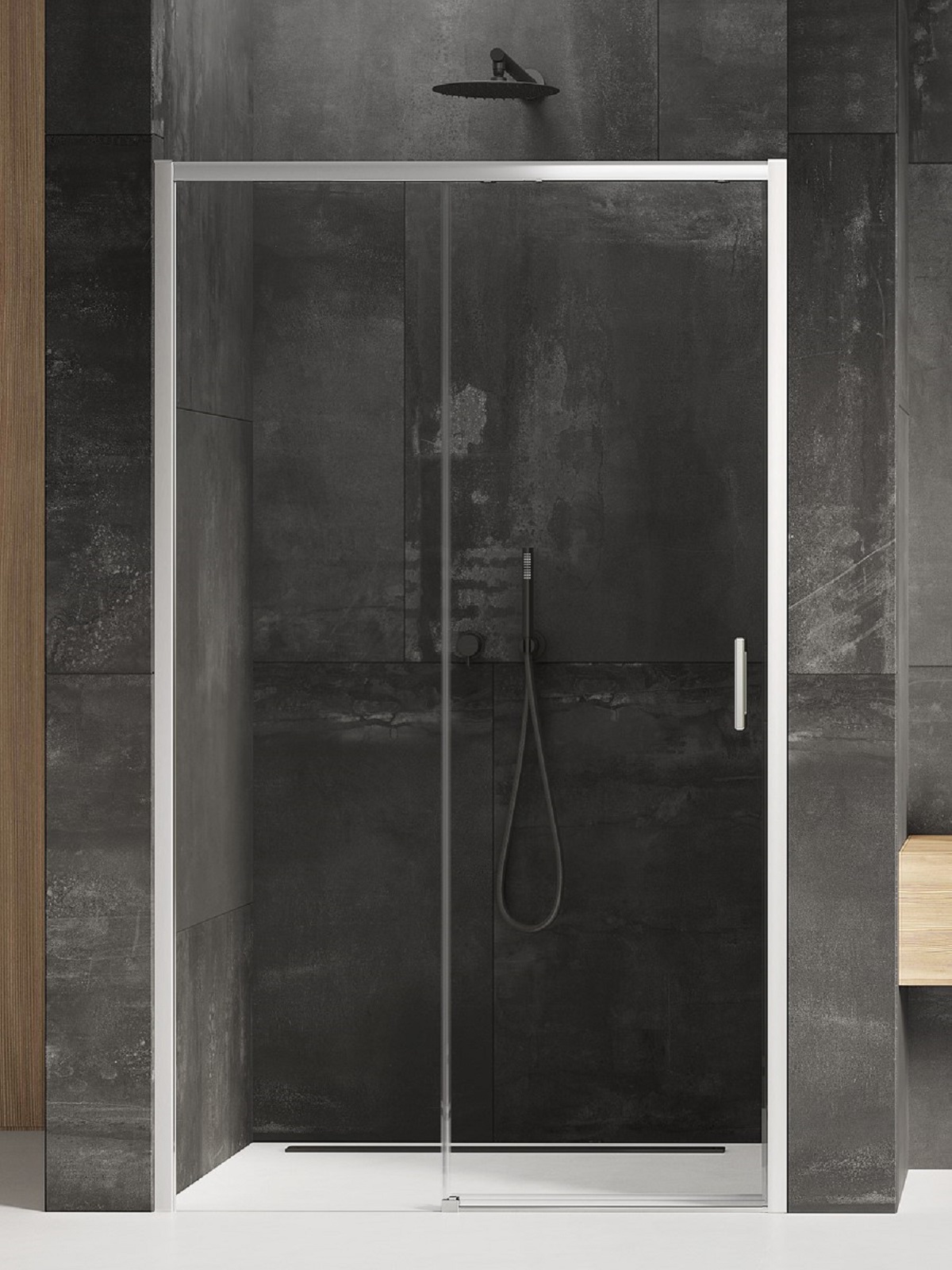 New Trendy Prime porta doccia 140 cm scorrevole cromo lucida/vetro trasparente D-0306A