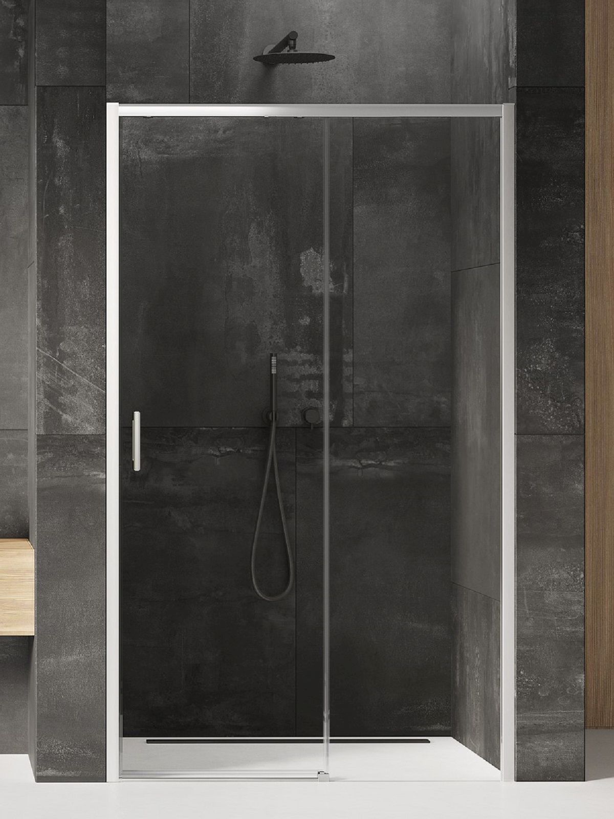 New Trendy Prime porta doccia 140 cm scorrevole cromo lucida/vetro trasparente D-0307A