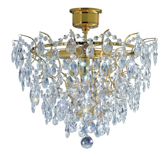 Markslöjd Rosendal lampada da soffitto 4x40 W trasparente-oro 100510