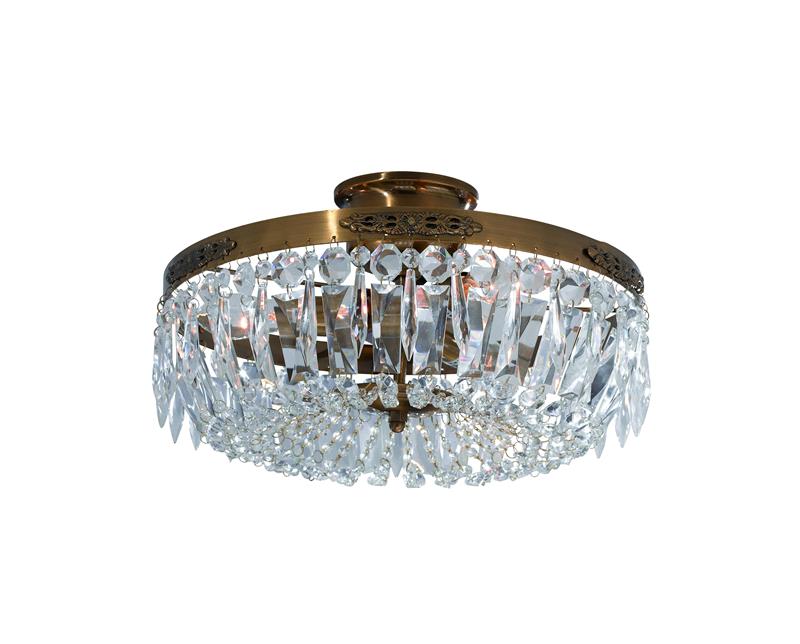 Markslöjd Strömsholm lampada da soffitto 3x40 W ottone-trasparente 100613