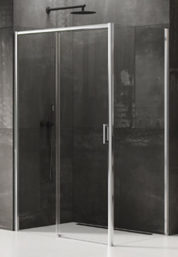 New Trendy Prime box doccia 110x100 cm rettangolare cromo lucida/vetro trasparente D-0300A/D-0125B