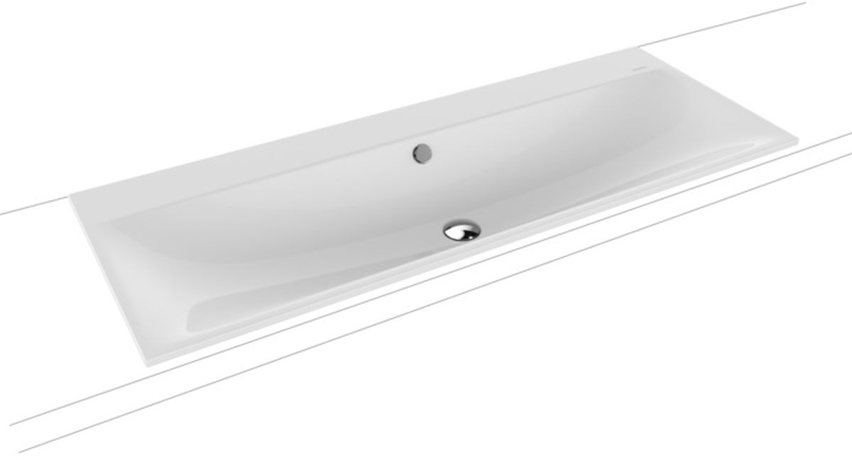 Kaldewei Silenio lavabo 120x46 cm rettangolare da incasso bianco 907906003001