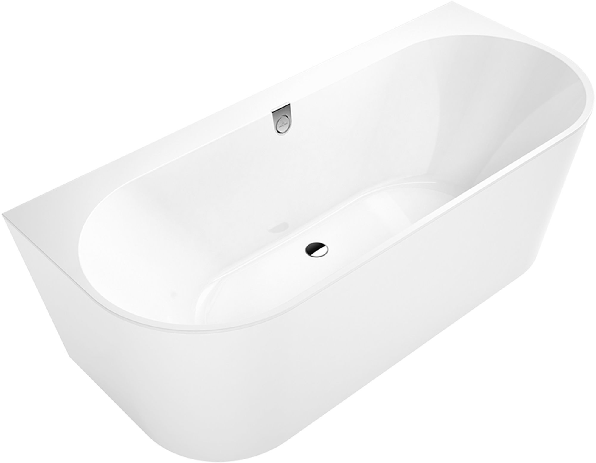 Villeroy & Boch Oberon vasca da bagno a parete 180x80 cm ovale bianco UBQ180OBR9CD00V-01