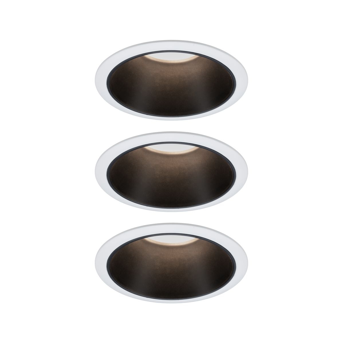 Paulmann Cole Coin lampada da incasso 3x6.5 W bianco-nero 93402