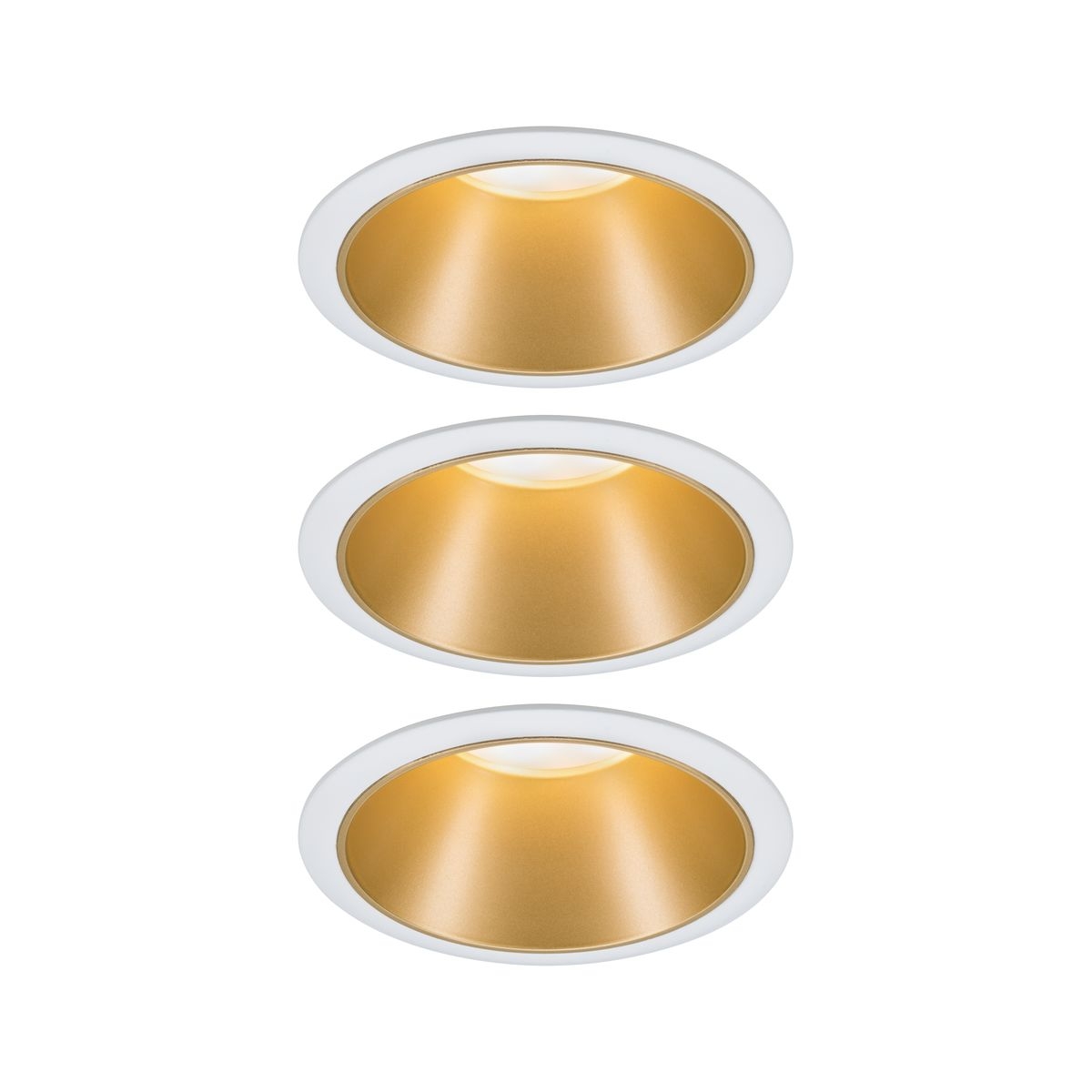 Paulmann Cole Coin lampada da incasso 3x6.5 W bianco-oro 93406