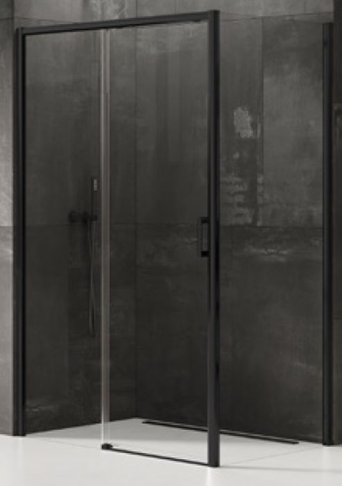 New Trendy Prime box doccia 140x100 cm rettangolare nero opaca/vetro trasparente D-0324A/D-0130B