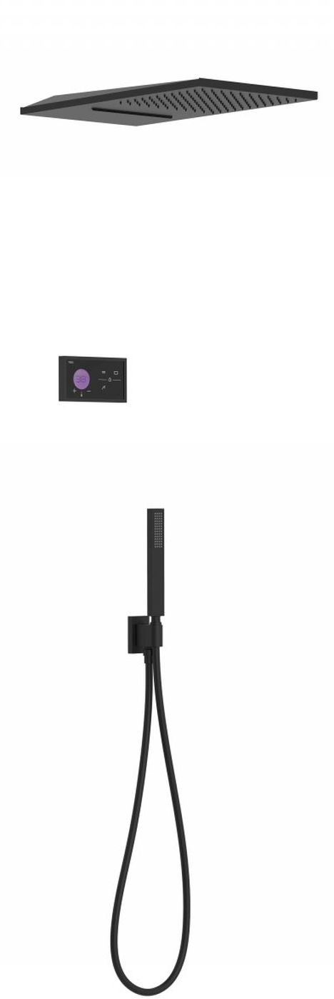 Tres Shower Technology set doccia da incasso con termostato con soffione nero 092.883.08NM