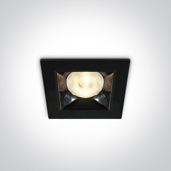 One Light Apollonos lampada da incasso 1x6 W nero 50106B/B/W