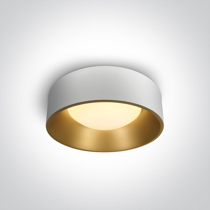 One Light Asteri lampada da soffitto 1x30 W bianco-ottone 67452/W/W