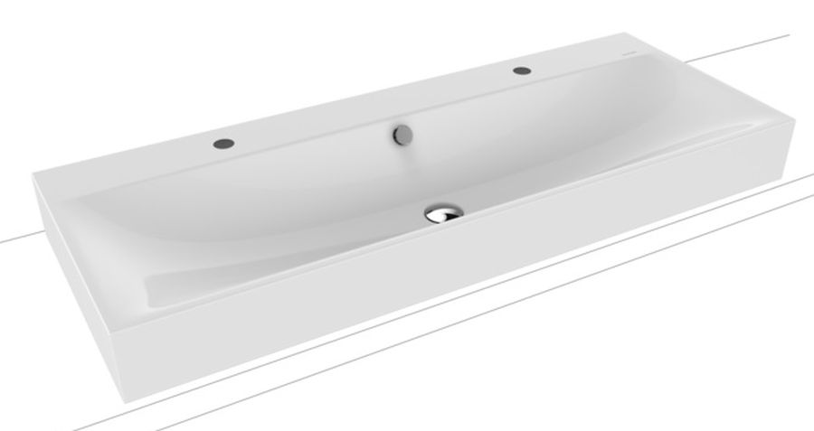 Kaldewei Silenio lavabo 120x46 cm rettangolare da appoggio bianco 906406043001