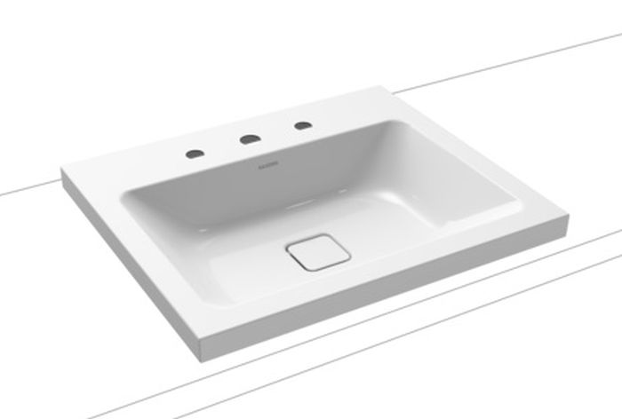 Kaldewei Cono lavabo 60x50 cm rettangolare da appoggio bianco lucida 901906033001