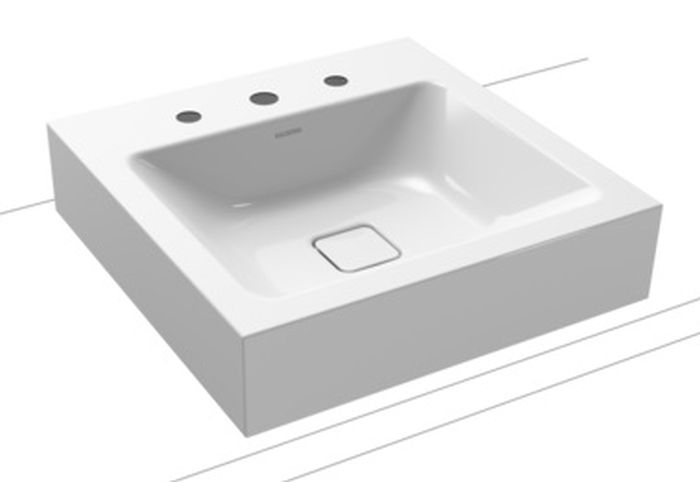 Kaldewei Cono lavabo 50x50 cm quadrata da appoggio bianco 908406033001