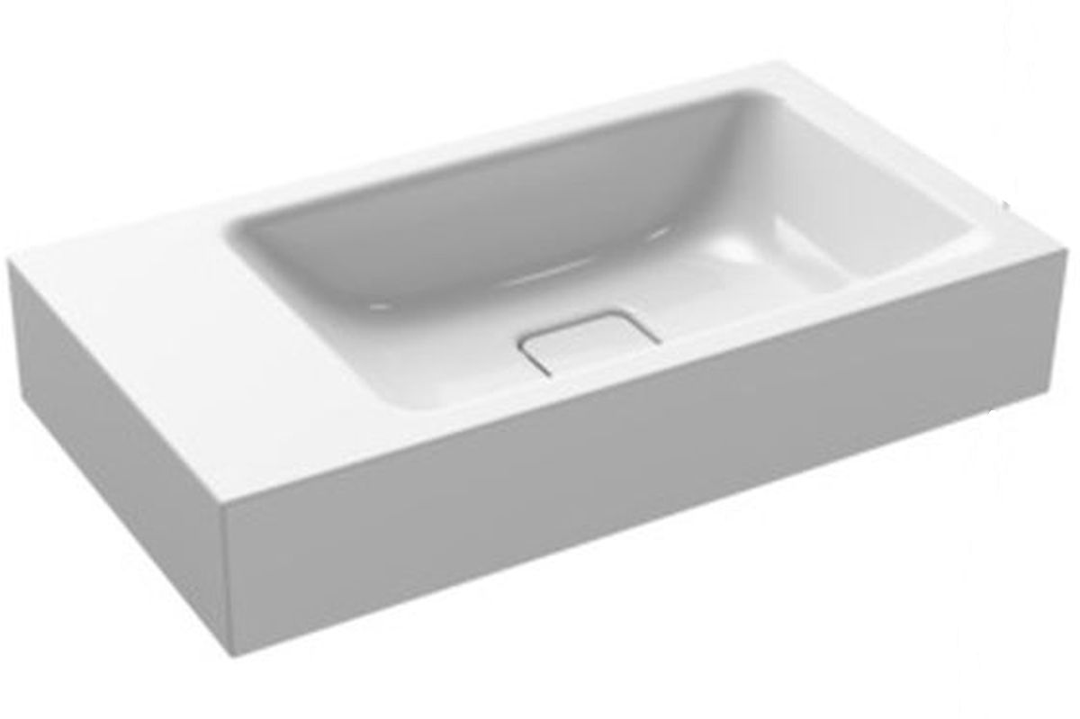 Kaldewei Cono lavabo 55x30 cm rettangolare a parete bianco lucida 908006433001
