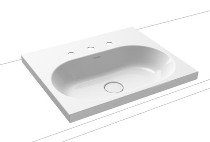 Kaldewei Centro lavabo 60x50 cm rettangolare da incasso bianco 902806033001