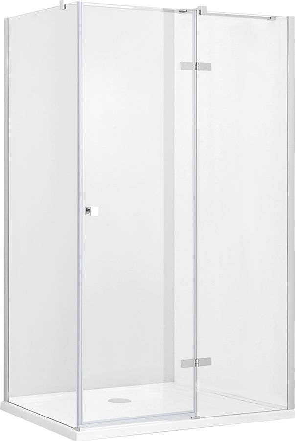 Besco Pixa box doccia 100x80 cm rettangolare cromo lucida/vetro trasparente PPP-108-195-C