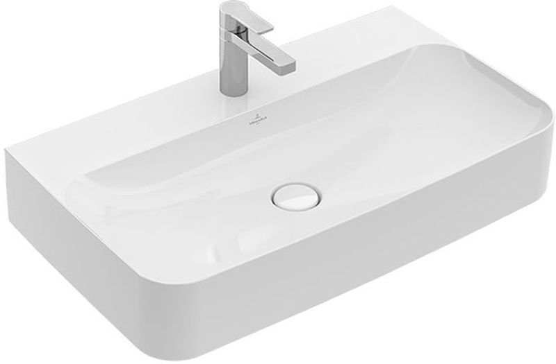 Villeroy & Boch Finion lavabo 80x47 cm rettangolare a parete-da mobile bianco 41688CRW