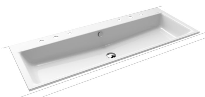 Kaldewei Puro lavabo 120x46 cm rettangolare da incasso bianco 907106053001