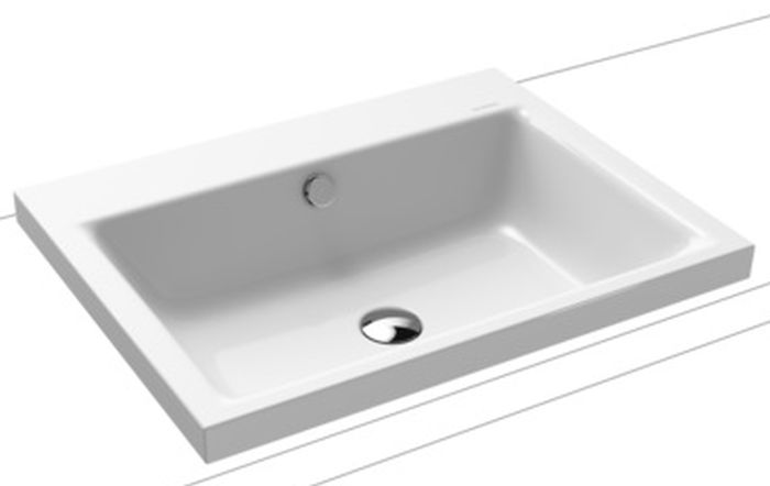 Kaldewei Puro lavabo 60x46 cm rettangolare da appoggio bianco 900406003001