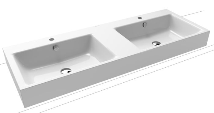Kaldewei Puro lavabo 130x46 cm rettangolare da appoggio bianco 907206043001