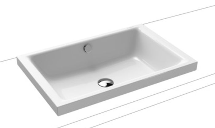 Kaldewei Puro lavabo 60x38 cm rettangolare da appoggio bianco 908906003001