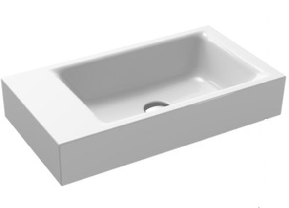 Kaldewei Puro lavabo 55x30 cm rettangolare a parete bianco lucida 901206433001
