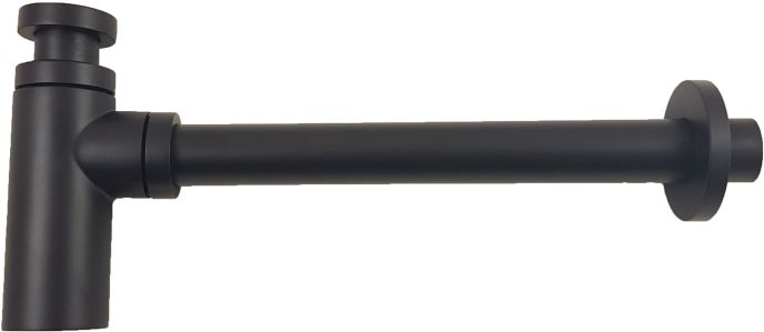Paffoni Light mezzo sifone per lavabo a bottiglia nero ZACC240NO