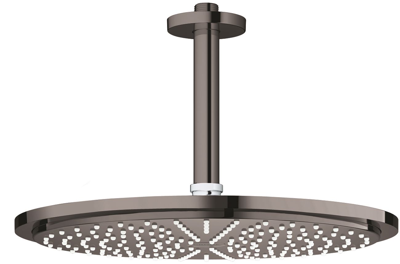 Grohe Rainshower soffione doccia con braccio 31x31 cm rotonda Hard Graphite 26067A00