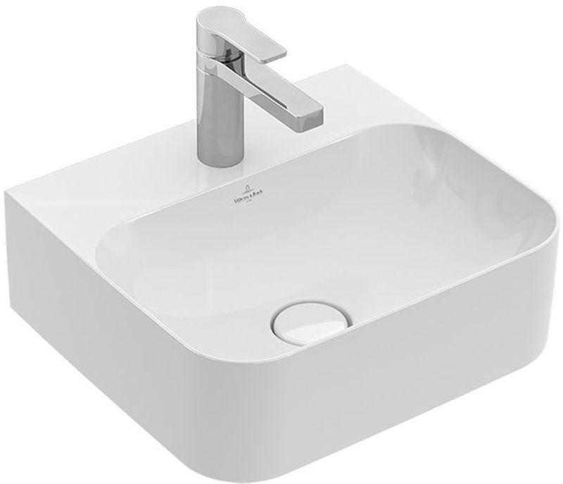 Villeroy & Boch Finion lavabo 43x39 cm rettangolare a parete-da mobile-da appoggio bianco 43644LRW