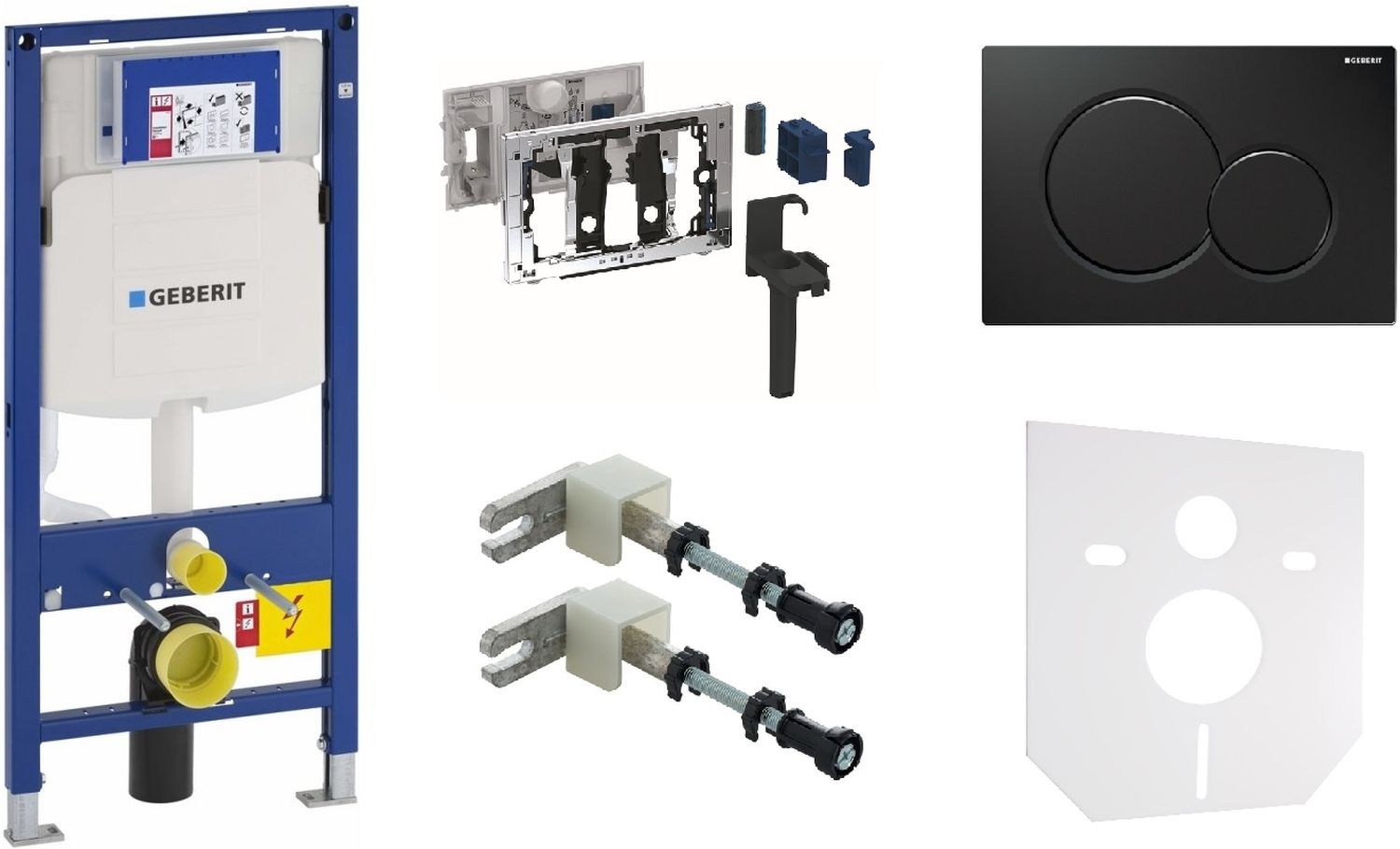 Set modulo di installazione Geberit Duofix 111.320.00.5, contenitore per tavolette igienizzanti Geberit DuoFresh 115.062.21.1, 115.770.DW.5, 111.815.00.1, 49301000