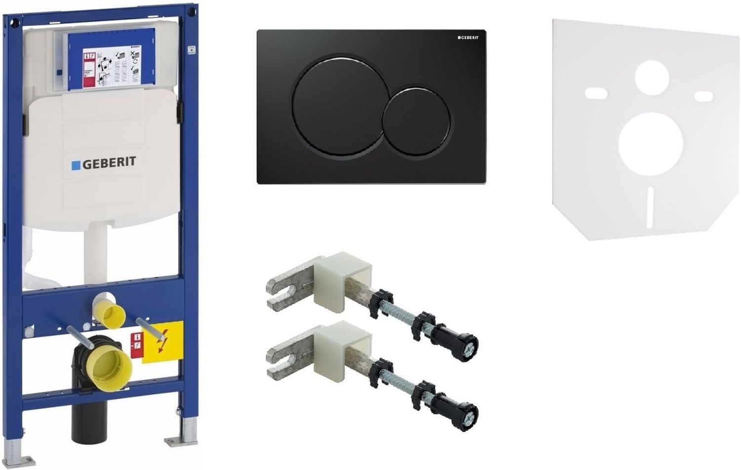 Set modulo di installazione Geberit Duofix 111.320.00.5, placca di comando Geberit Sigma 115.770.DW.5, 111.815.00.1, 49301000