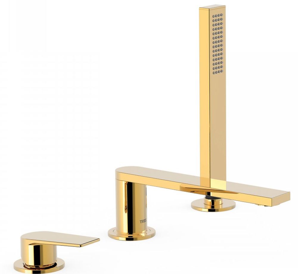 Tres Project rubinetto per vasca e doccia bordo vasca oro 21116101OR