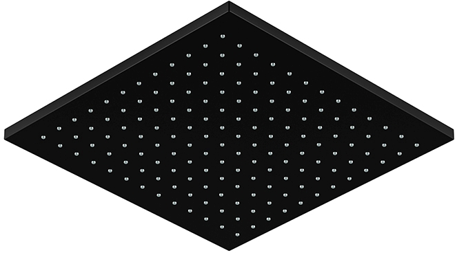 Steinberg 120 soffione doccia 30x30 cm quadrata nero 1201686S